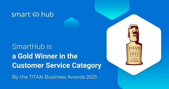 SmartHub Featured as a Gold Winner in the Customer Service Category by the TITAN Business Awards 2021