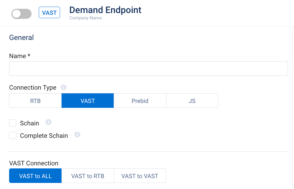Demand Endpoint on SmartHub. VAST to RTB, RTB to VAST, and VAST to all ways of integrations on SmartHub